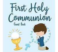 First Holy Communion Guest Book: Boy in Blue