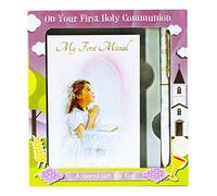 First Holy Communion Missal Prayer Book and Pen Set Gift for Girls Her Religious Keepsake Gift