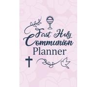 First Holy Communion Planner: Easy to use detailed notebook party planner in pink with titled sections to help arrange every aspect of the First Holy Communion ceremony and celebration party.