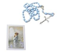 First Holy Communion Rosary and How to Pray Card Gift Set - Boy / Blue 1438