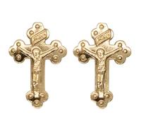 First Holy Communion Stud Earrings & Prayer Card Set | Great Catholic Gift for First Eucharist | Commemorative Holy Card, Metal, No Gemstone