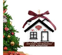 first home decorations, first house decorations - Vistaprint 2024 New Home New Beginnings Decorations - Wooden Christmas Decorations for New Home, 2D Christmas Tree for New