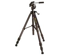 First Horizon Heavy Duty Tripod - Black Camera Tripod with Ball & Pan Heads - 100mm Diameter Legs - 25 Inch Minimum Height - 10 Pound Weight Capacity