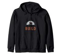 First I Drink Coffee Then I Build Things for Coffee Lovers Zip Hoodie