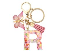 First Key Ring, Letter Key Ring for Car Keys, Beautiful Design, Women's Key Cheese, Women's Key Ring, Women's Key Chain, Women's Key Chain, Women's Key Chain, Women's Key Ring, R, Siehe Beschreibung