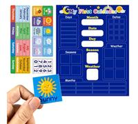 First Kids Daily Magnetic Calendar - Weekly Learning Chart | Classroom Wall Calendar for Kindergarten, Toddler Educational Round Time Calendar for Preschool Activities, Home or School Setup
