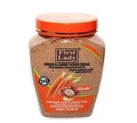 First Lady Activated Argan & Carrot Scrub Cream 540ml - For flawless skin - Face & Body + First Lady Herbal Hair Oil 30ml