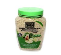 First Lady Cucumber & Avocado Face & Body Scrub 540ml - Exfoliating Body & Facial Scrub for Smooth, Soft & Radiant Skin - Deep Cleansing Moisturising Skin Polish with Cucumber & Avocado Extracts
