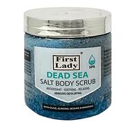 First Lady Dead Sea Salt Body Scrub 500ml - Exfoliating & Moisturising Body Scrub with Sunflower, Almond, Olive & Sesame Oils - Smooth, Glowing Skin for All Skin Types