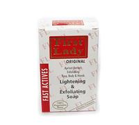 First Lady Fast Actives Original Skin Brightening & Exfoliating Soap 200g (Red) for dark spots, hyper pigmentation, melanin, melsama, glowy with arbutin face and body