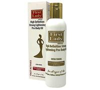 First Lady High Definition Strong Skin Brightening Pro Body Oil 200ml - With Argan Oil, Licorice, Mulberry, Saffron & AHA - Nourishing Glow Body Oil for Radiant, Even-Looking Skin