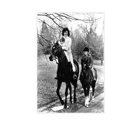 First Lady Jacqueline Kennedy And Her Children John F. Kennedy Jr. And Caroline Kennedy Canvas Art Poster And Wall Art Picture Print Modern Family Bed
