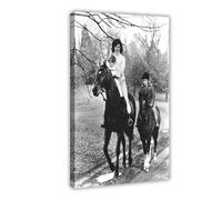First Lady Jacqueline Kennedy And Her Children John F. Kennedy Jr. And Caroline Kennedy Poster Bedroom Canvas Decor Print Wall Art Office Room Aesthet