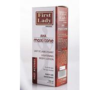 First Lady Premium AHA, Kojic Acid Maxi Tone Skin Brightening Body Lotion 300ml - melanin, pigmentation, dark spots with First Lady Hair Oil 200ml