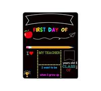 First / Last Day Sign Double-Sided Chalkboard Board Reversible Message Board Back to School Sign Reversible Classroom Display Board for Preschool