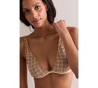 First Love Satin Scrunch Bralette by Intimately at Free People in Ivory Combo, Size: Small - female
