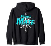 First Mate First Officer Wind Rose Compass Sail Zip Hoodie