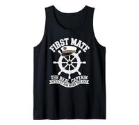 First Mate The Real Captain Boat Lover Boating for Men Tank Top