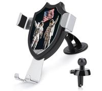 First Men On The Moon Adjustable Car Phone Holder Rotation Car Phone Mount for 4.0''-6.0'' Smartphone