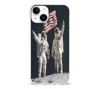 First Men On The Moon Basic TPU Cell Phone Cases TPU Soft Cover Shockproof Slim Phone Case Compatible with iPhone 14/14 Plus/14 Pro/14 Pro Max