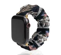 First Men On The Moon Scrunchies Watch Band Compatible with IWatch Stretchy Elastic Replacement Strap 42mm/44mm
