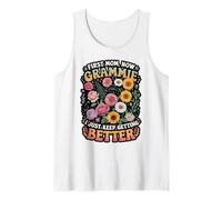 First Mom Now Grammie Colorful Leopard Print Quote Tank Top