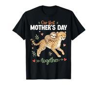 First Mother’s Day Sloth Rides Cheetah Mom Cute Mommy Baby T-Shirt