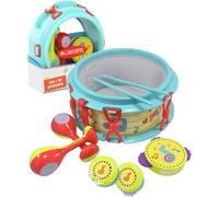 First musical instruments set for toddlers - early childhood musical toys featuring vibrant toy drum set with drumsticks maracas tambourine & percussion instruments - lightweight & safe for children