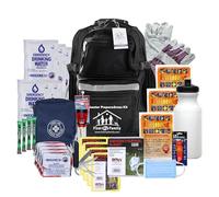 First My Family 4FKIT All-in-One 4-Person Premium Disaster Preparedness Survival Kit/Earthquake Kit with 72 Hours of Survival and First-Aid Supplies 4PKIT