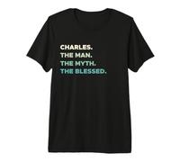 First Name Charles | THE MAN Myth Blessed Christian Premium T-Shirt