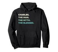 FIRST NAME CHARLES | THE MAN MYTH BLESSED Christian Pullover Hoodie