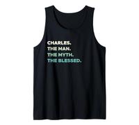 First Name Charles | The Man Myth Blessed Christian Tank Top