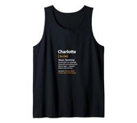 First Name Charlotte Personalised Saying Woman Definition Tank Top