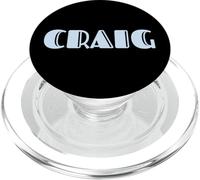 First Name Craig Vintage Art Deco Light Blue/Lavender Font PopSockets PopGrip for MagSafe