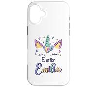 First Name Emilia Personalized E Is For Emilia Case for iPhone 16 Plus