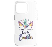 First Name Emilia Personalized E Is For Emilia Case for iPhone 16 Pro