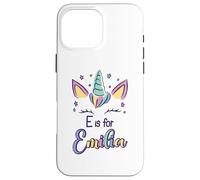 First Name Emilia Personalized E Is For Emilia Case for iPhone 16 Pro Max