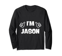 First Name Jason Valentines Day Design for Couples Long Sleeve T-Shirt