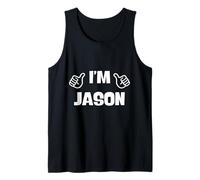 First Name Jason Valentines Day Design for Couples Tank Top