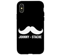 First Name John Johnny Stache Funny Personalized Case for iPhone X/XS
