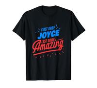 First Name Joyce Last Name Amazing Funny Joyce Saying Value Graphic T-Shirt, Men, Black, M