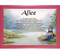 First Name Meaning Print - Forever Friends Design Pink Frame