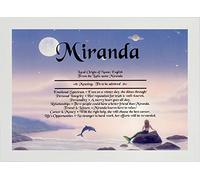 First Name Meaning Print - Mermaid Design White Frame