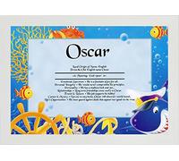 First Name Meanings Print - Ocean Pals Design White Frame