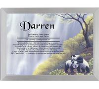 First Name Meanings Print - Pandas Design (Silver)
