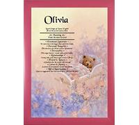 First Name Meanings Print - Ted in Bed Design Pink Frame