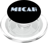 First Name Micah Vintage Art Deco Light Blue/Lavender Font PopSockets PopGrip for MagSafe