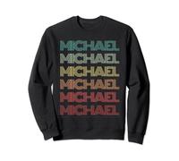 First Name MICHAEL Boy Retro Personalized Birthday Father Sweatshirt
