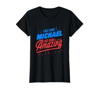 First Name Michael Last Name Amazing Funny Michael Saying Value Graphic T-Shirt, Women, Black, XL