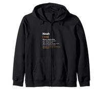 First Name Noah Personalised Saying Man Definition Name Zip Hoodie